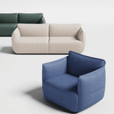 Lotus Single Seater Office Leather Puffy Sofa - Gavisco Office Furniture